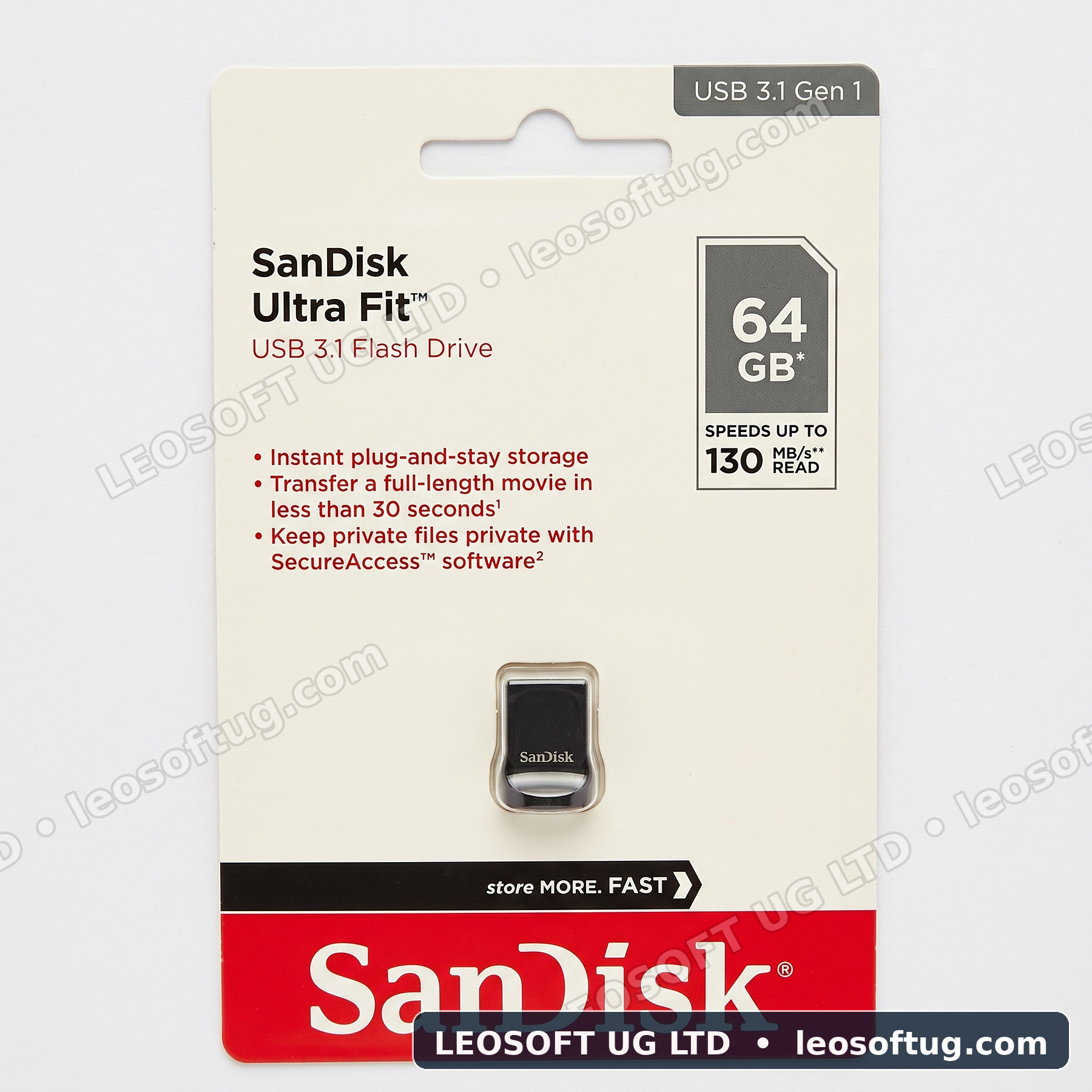 SanDisk Ultra Fit 64GB USB 3.1 Gen 1 Flash Drive