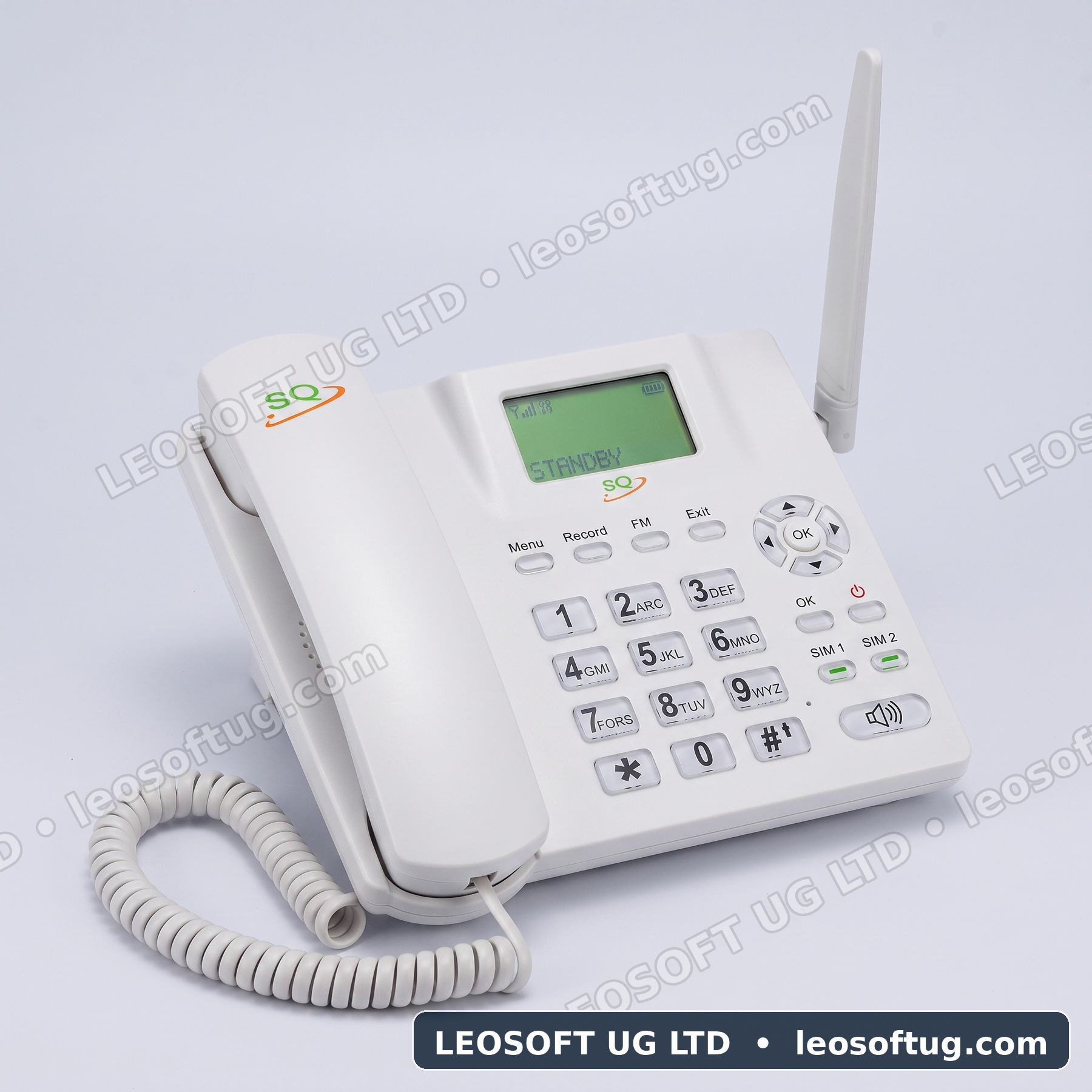 SQ LS-930 Dual SIM Fixed Wireless Desktop Phone (GSM Desk Phone with FM & Call Recording)