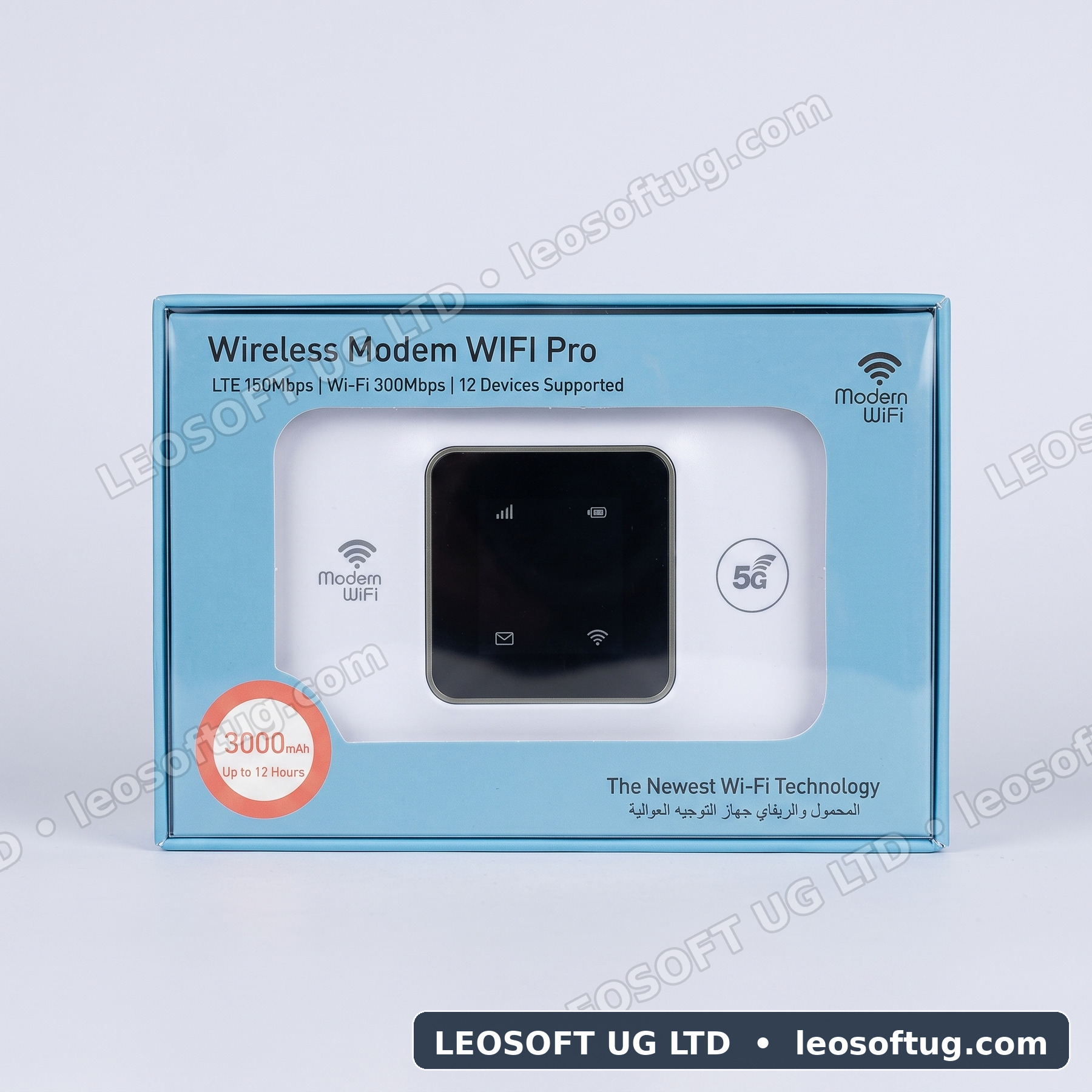 Portable 4G LTE Pocket WiFi Pro Router (3000 mAh Battery)