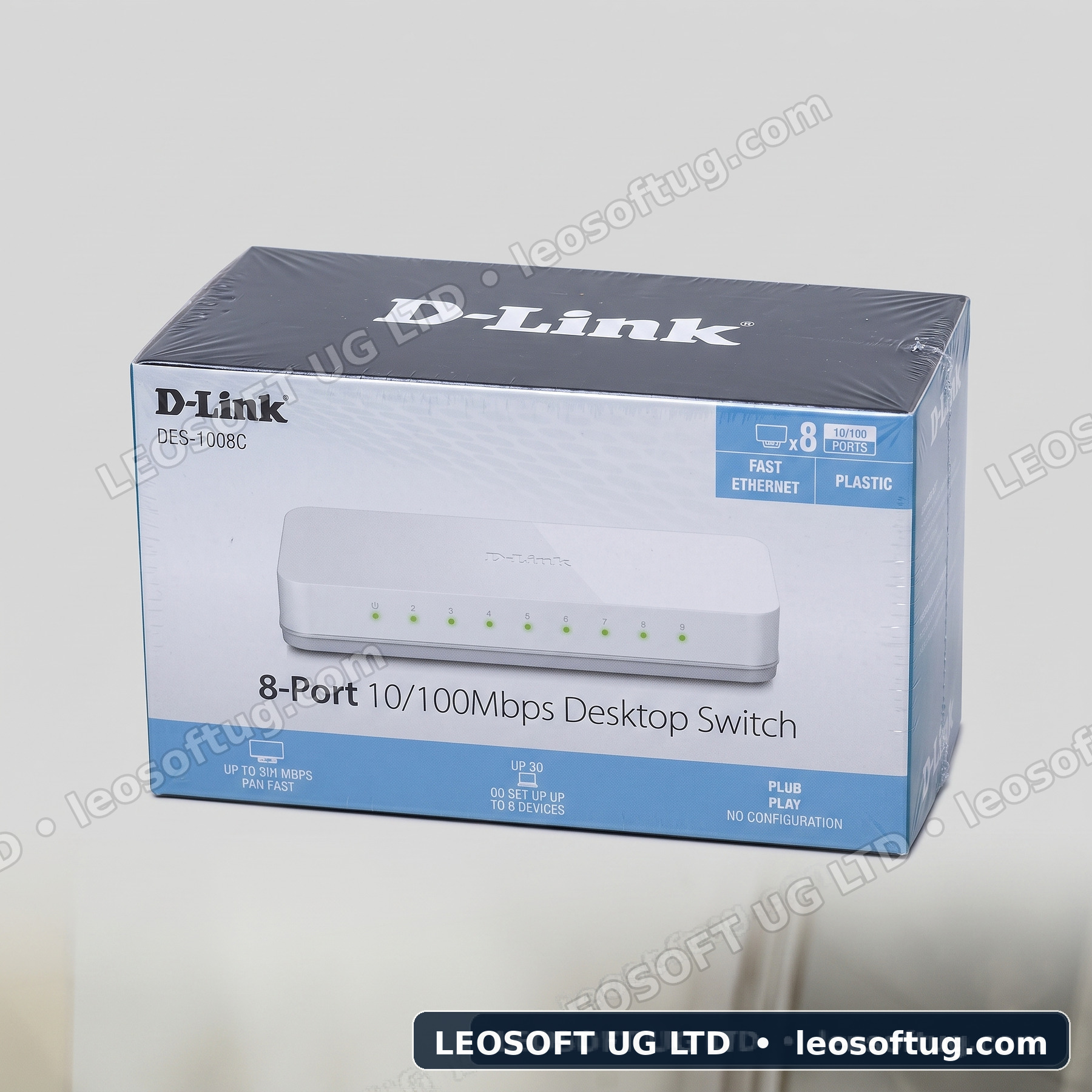 D-Link DES-1008C 8-Port 10/100 Mbps Fast Ethernet Desktop Switch