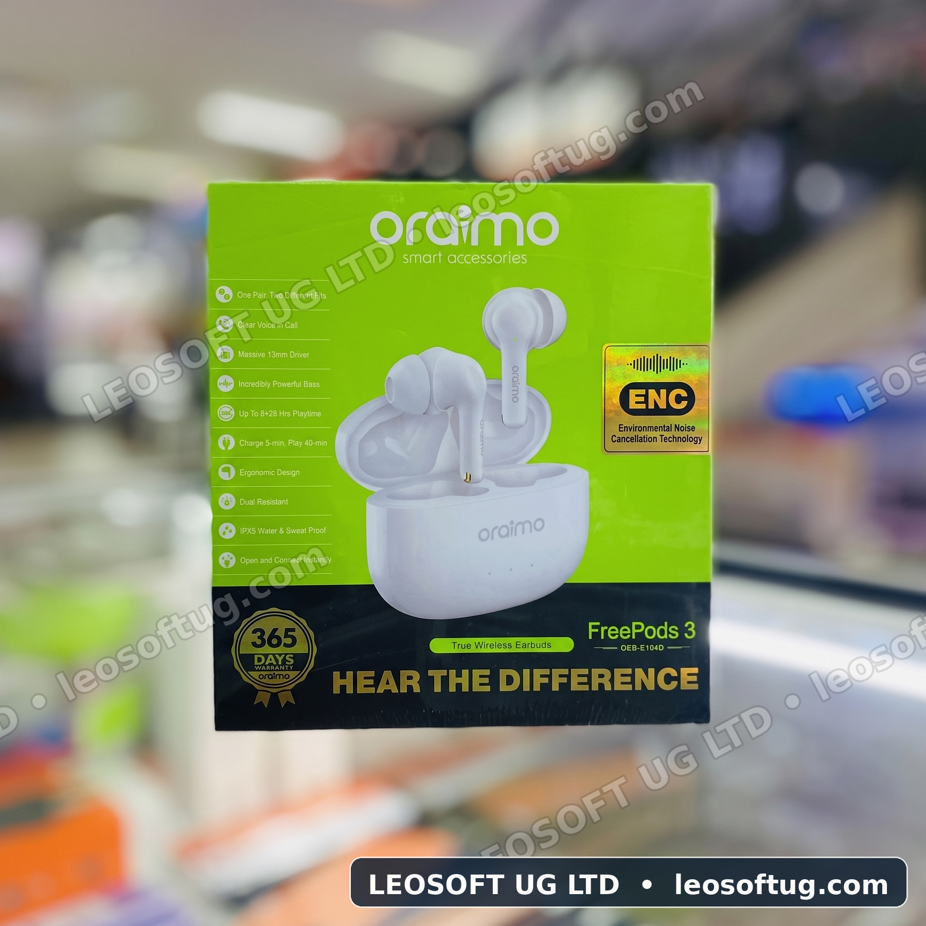 Oraimo FreePods 3 (OEB-E104D) True Wireless Stereo Earbuds with ENC Noise Cancellation