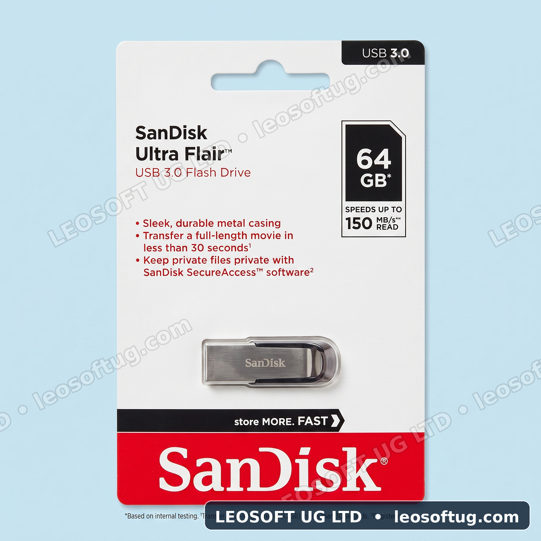 SanDisk Ultra Flair 64GB USB 3.0 Flash Drive