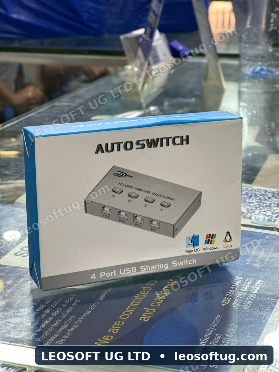 4-Port USB 2.0 Printer Auto-Sharing Switch Box(4WAY PRINTER AUTO SWITCH)