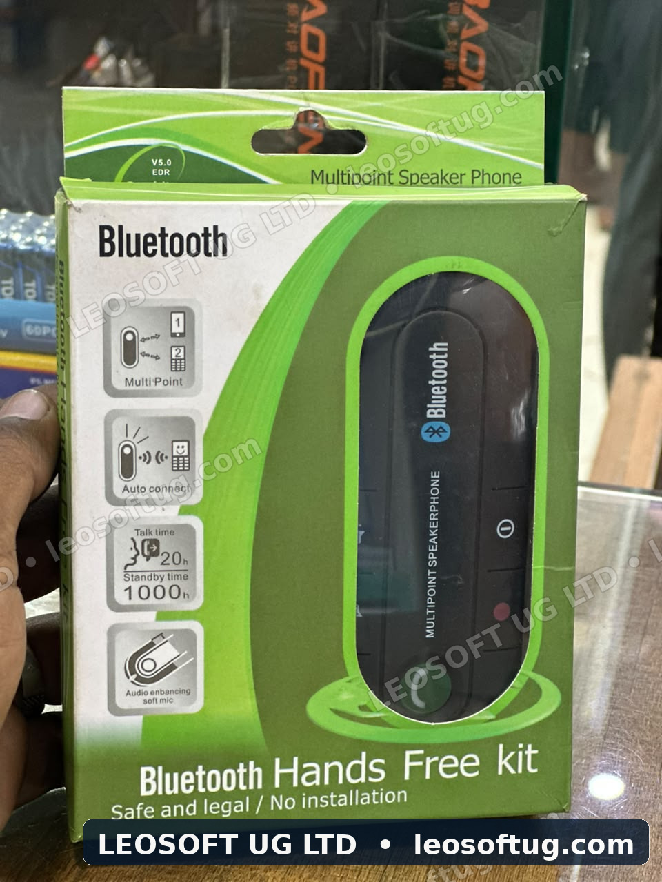 Wireless Bluetooth In-Car Multipoint Hands-Free Speakerphone Kit